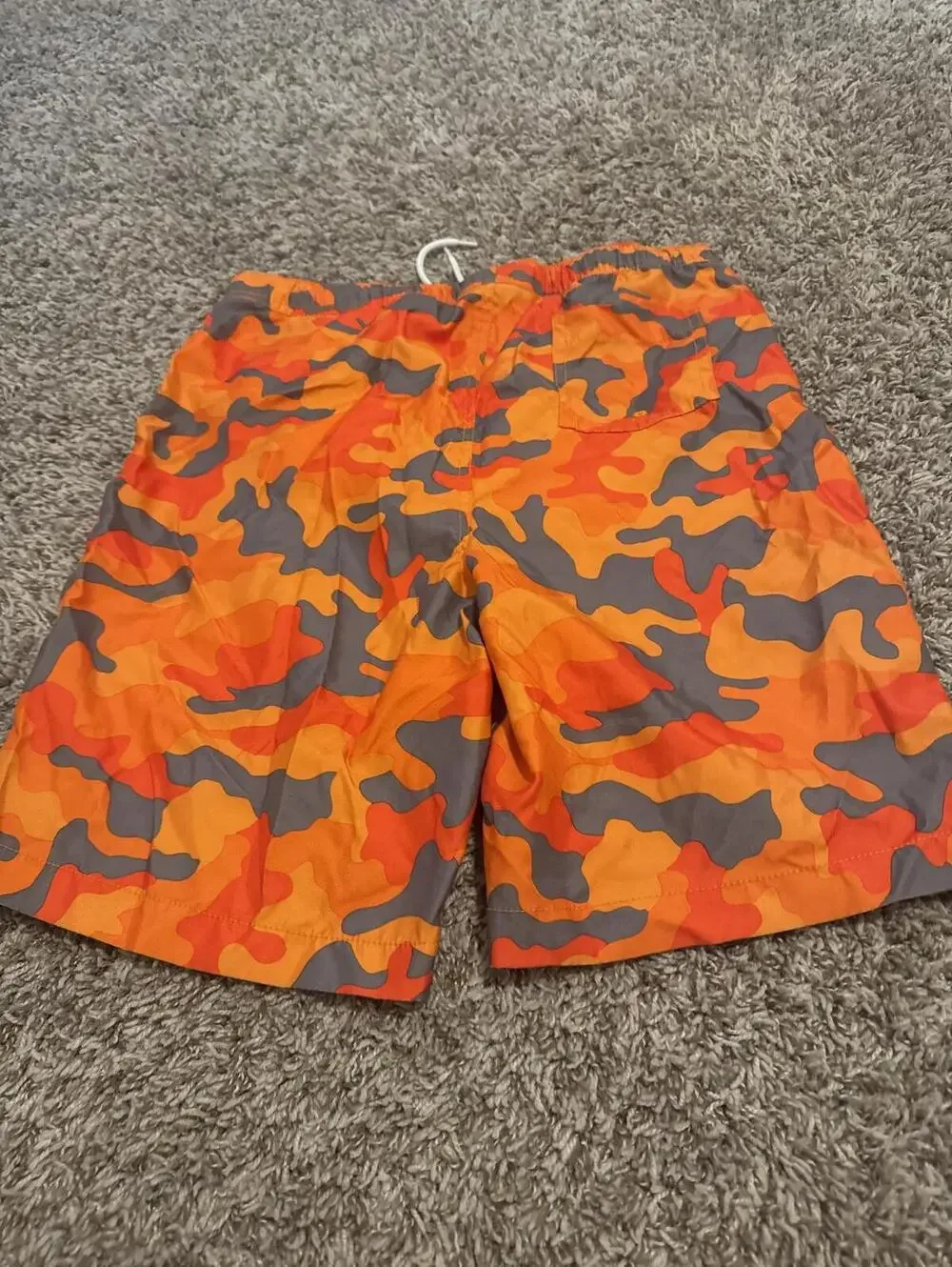 Lands' End Boys Orange Camouflage Swim Shorts XXL Husky